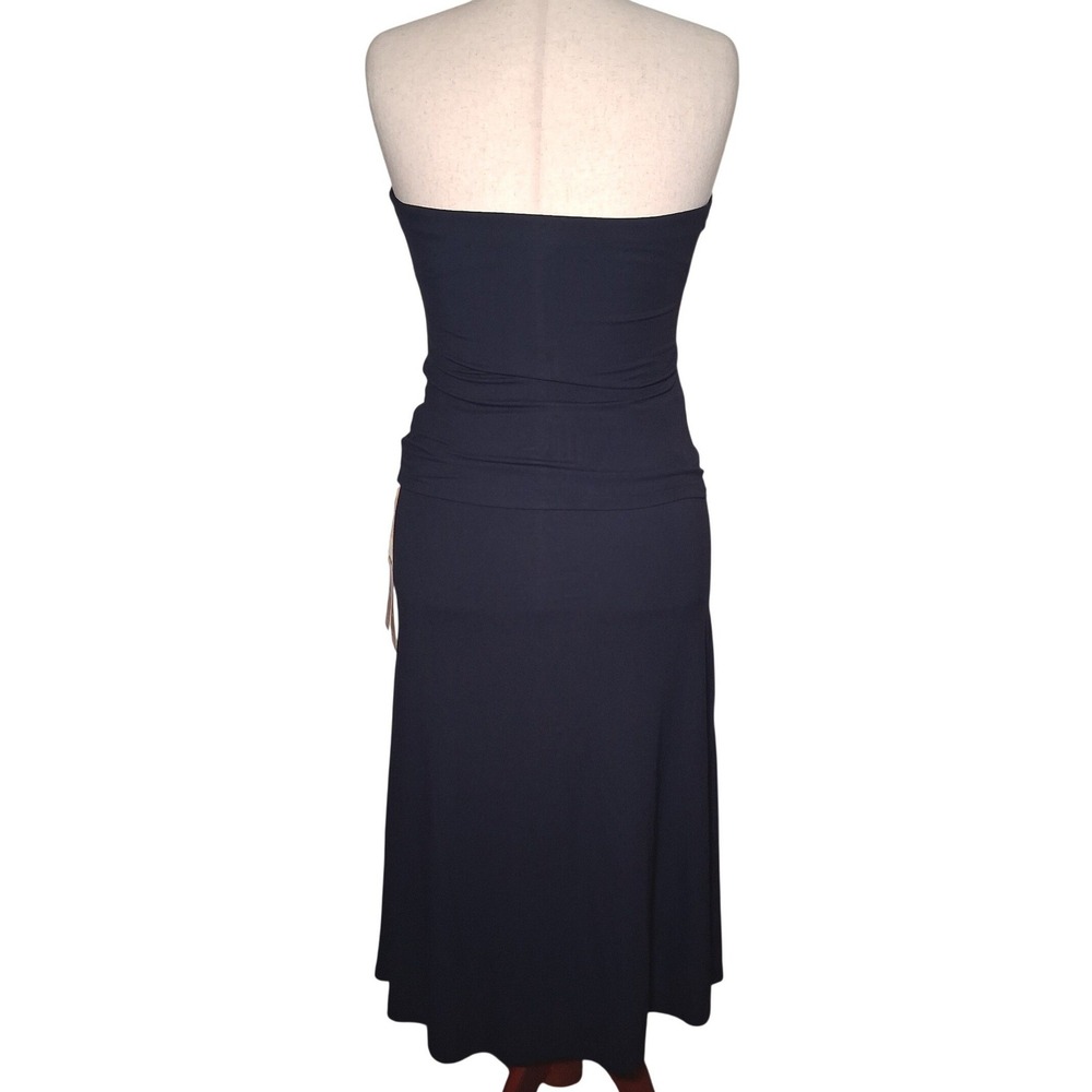 NWT OGL Eco-SkinKiss Matte Rib Tube Top & Mermaid Midi Skirt Set Midnight Navy L - Picture 6 of 16